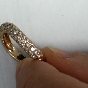 Eternal Brilliance: The 18K Rose Gold Diamond Pavé Band
