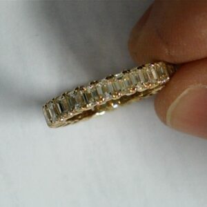 The Eternal Radiance: 18K Yellow Gold Diamond Eternity Band