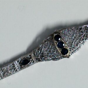Art Deco Sapphire & Platinum Filigree Bracelet